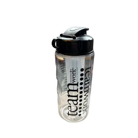 Teamwork Matters Motivational Water Bottle 24 Oz BPA-Free Plastic with Flip-Top - Picture 4 of 9